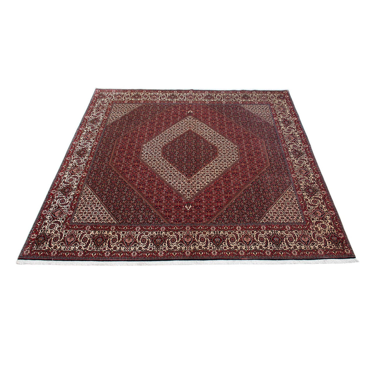 Perser Rug - Bidjar square  - 300 x 300 cm - dark red