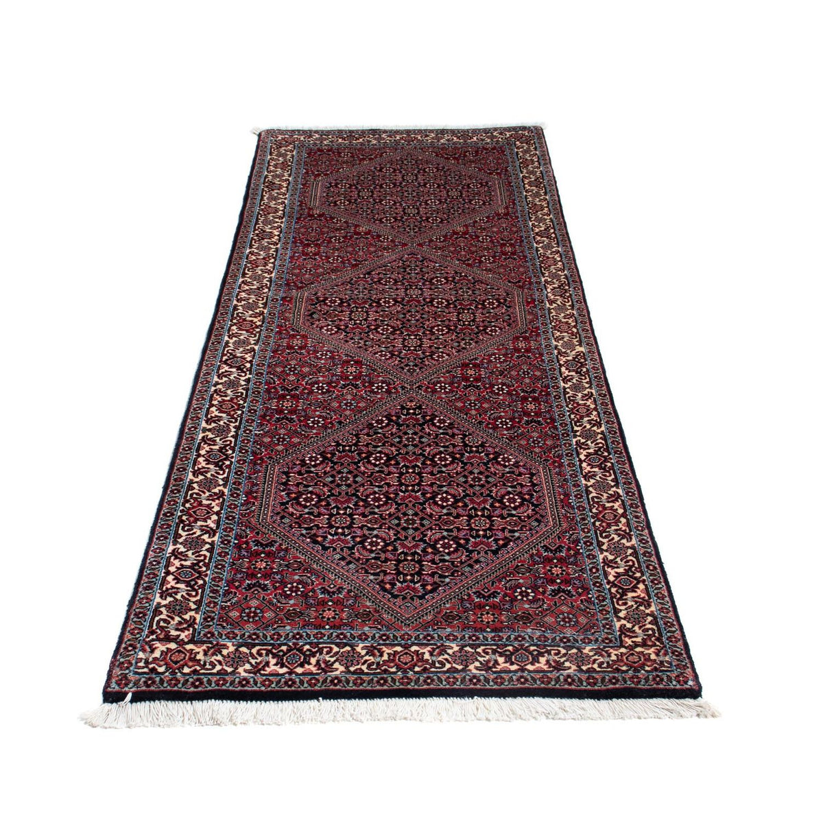 Runner Perser Rug - Bidjar - 212 x 74 cm - dark red