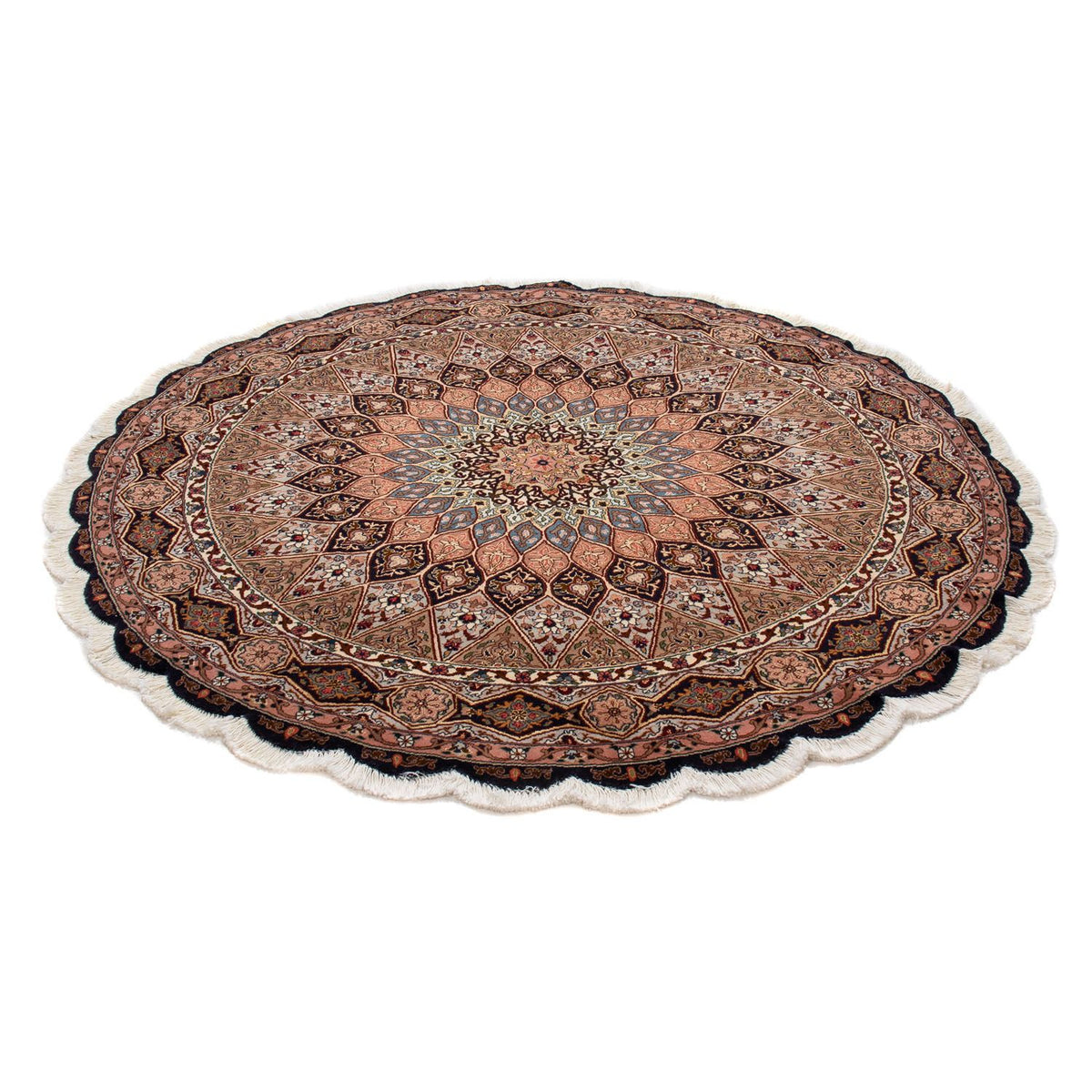 Perser Rug - Tabriz - Royal round  - 150 x 150 cm - brown