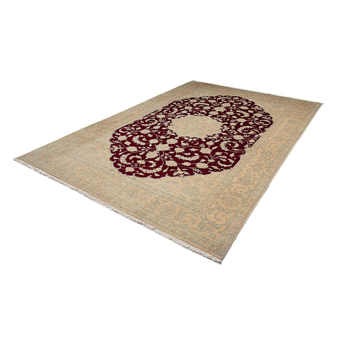Perser Rug - Nain - 288 x 194 cm - dark red
