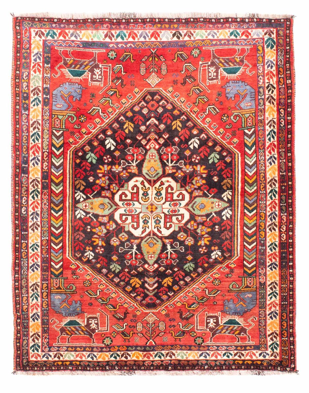Perser Rug - Nomadic - 153 x 120 cm - red