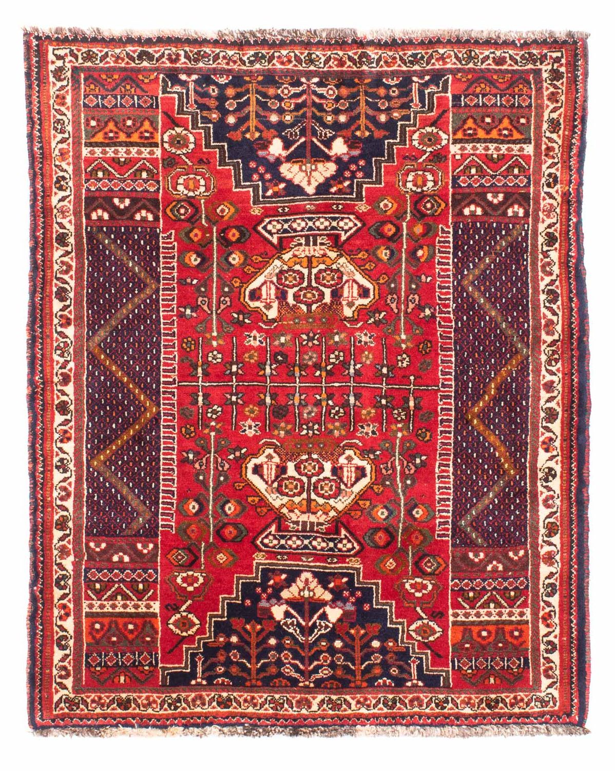 Perser Rug - Nomadic - 135 x 107 cm - dark red