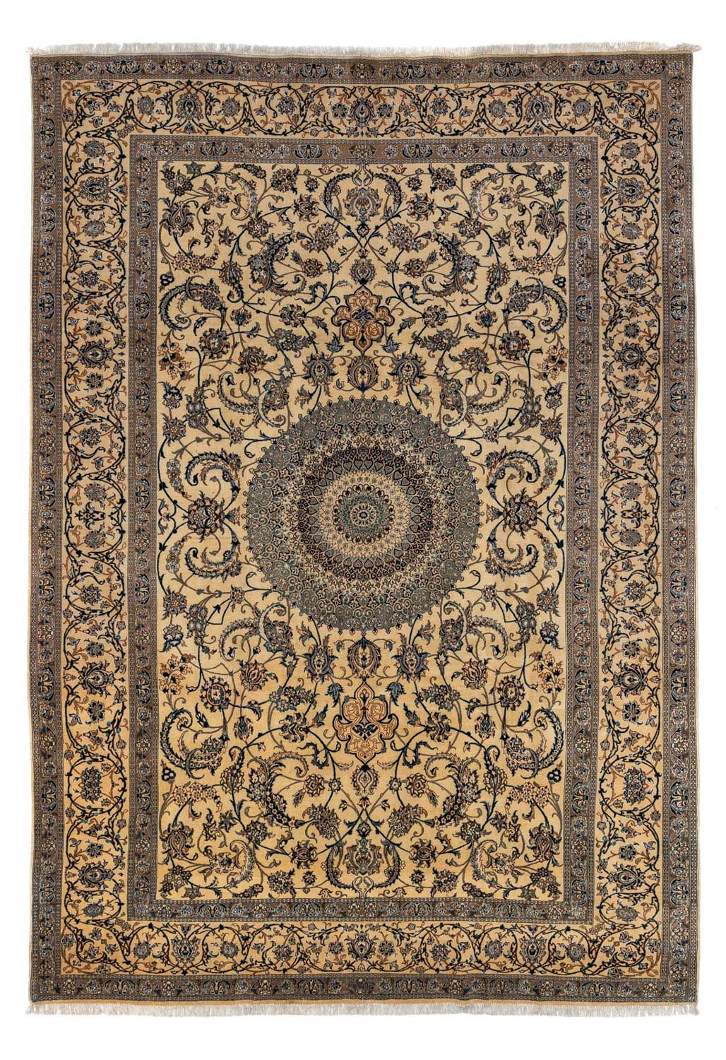 Perser Rug - Nain - Premium - 362 x 243 cm - dark beige