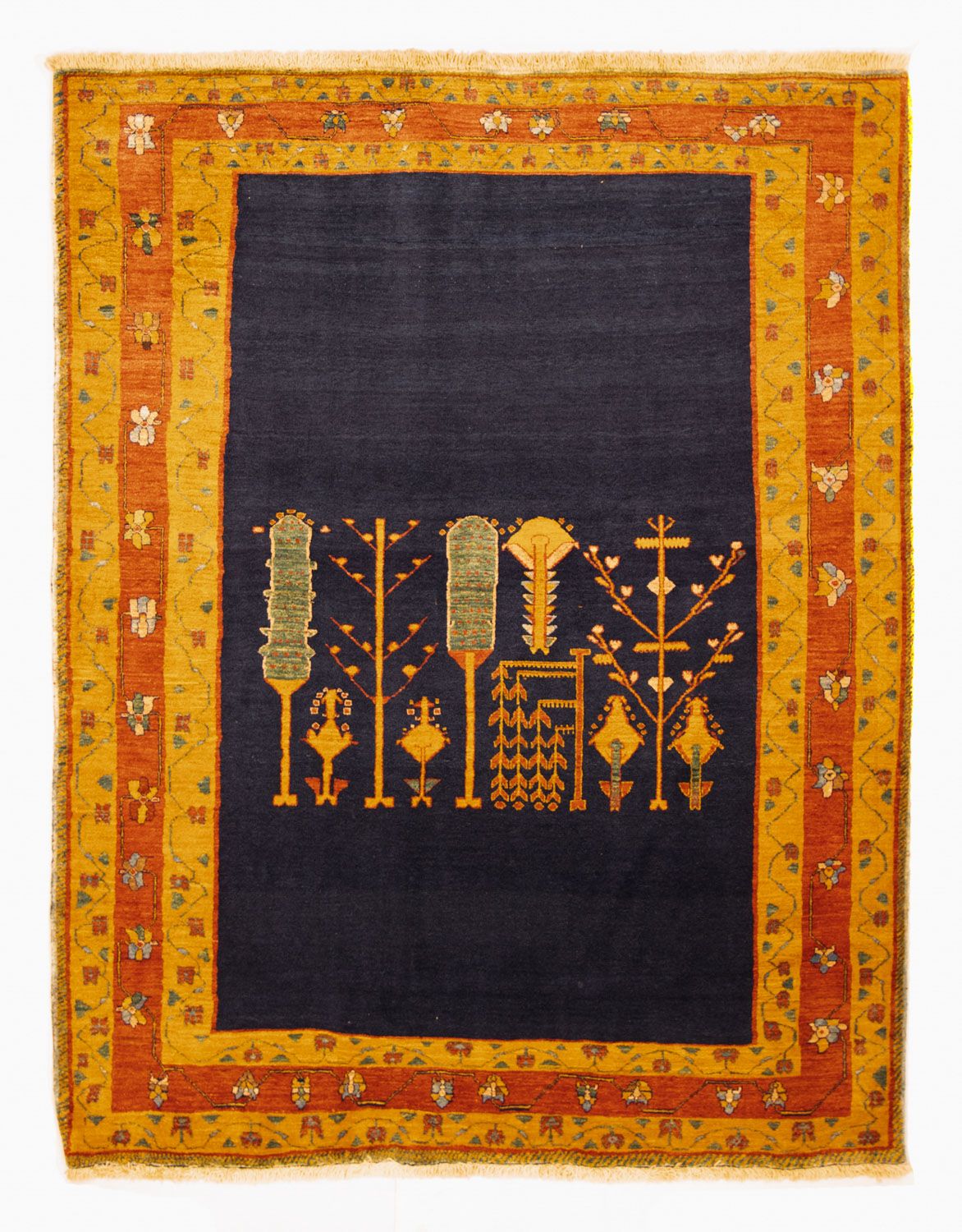 Gabbeh Rug - Loribaft Perser - 210 x 168 cm - dark blue