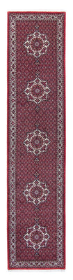 Runner Perser Rug - Bidjar - 398 x 83 cm - dark red
