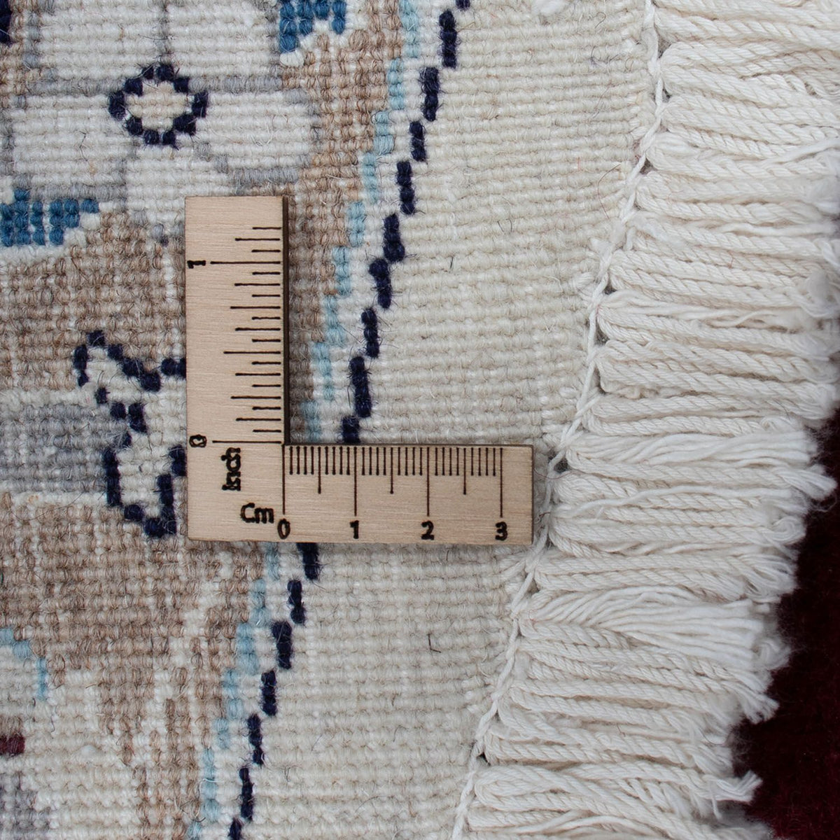 Perser Rug - Nain round  - 245 x 245 cm - dark red