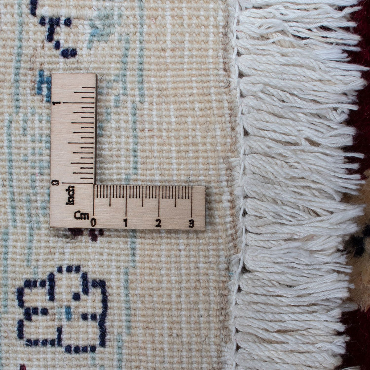 Perser Rug - Nain round  - 242 x 242 cm - dark red