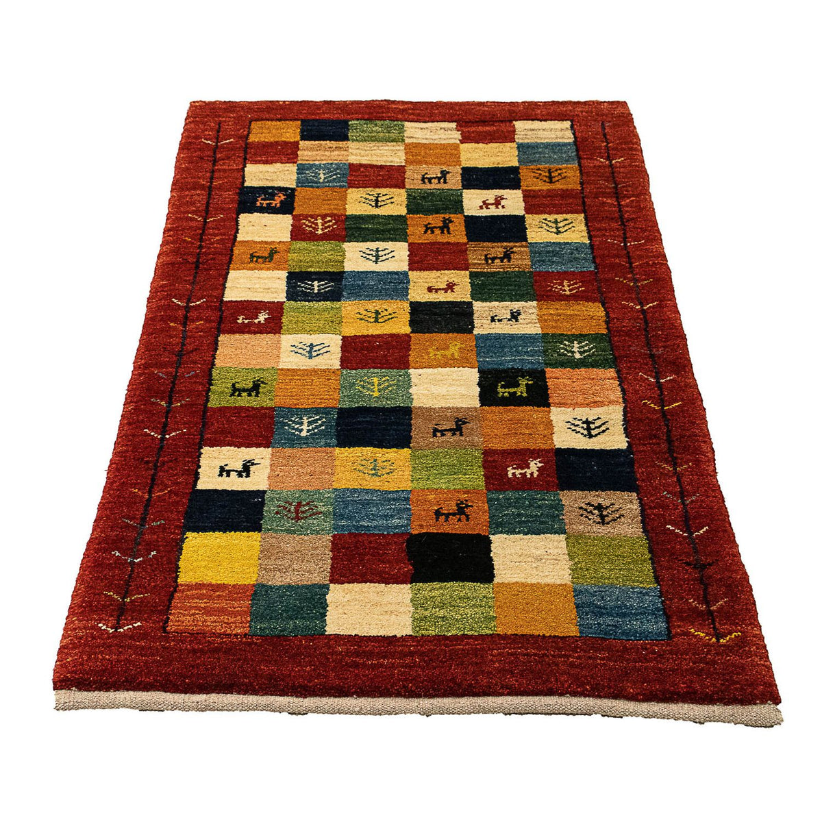 Gabbeh Rug - Perser - 136 x 72 cm - dark red