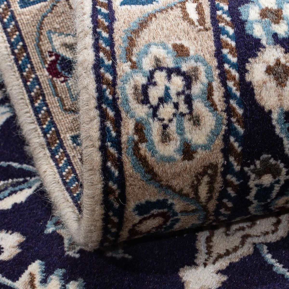 Perser Rug - Nain - 134 x 88 cm - dark blue