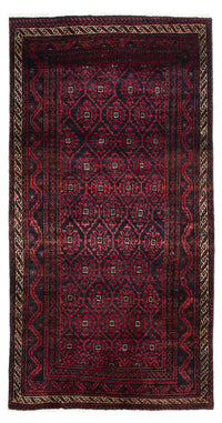 Runner Belutsch Rug - 177 x 92 cm - dark red