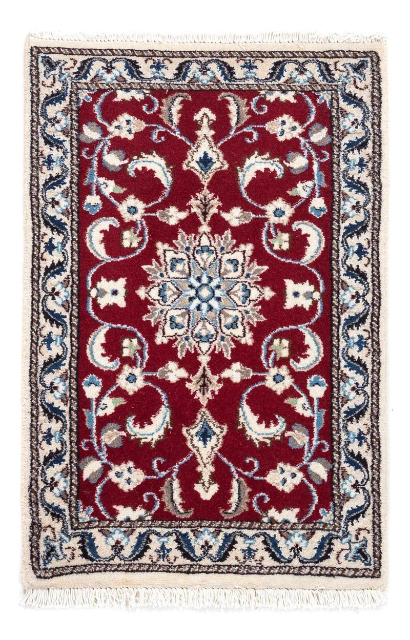 Perser Rug - Nain - 90 x 60 cm - dark red