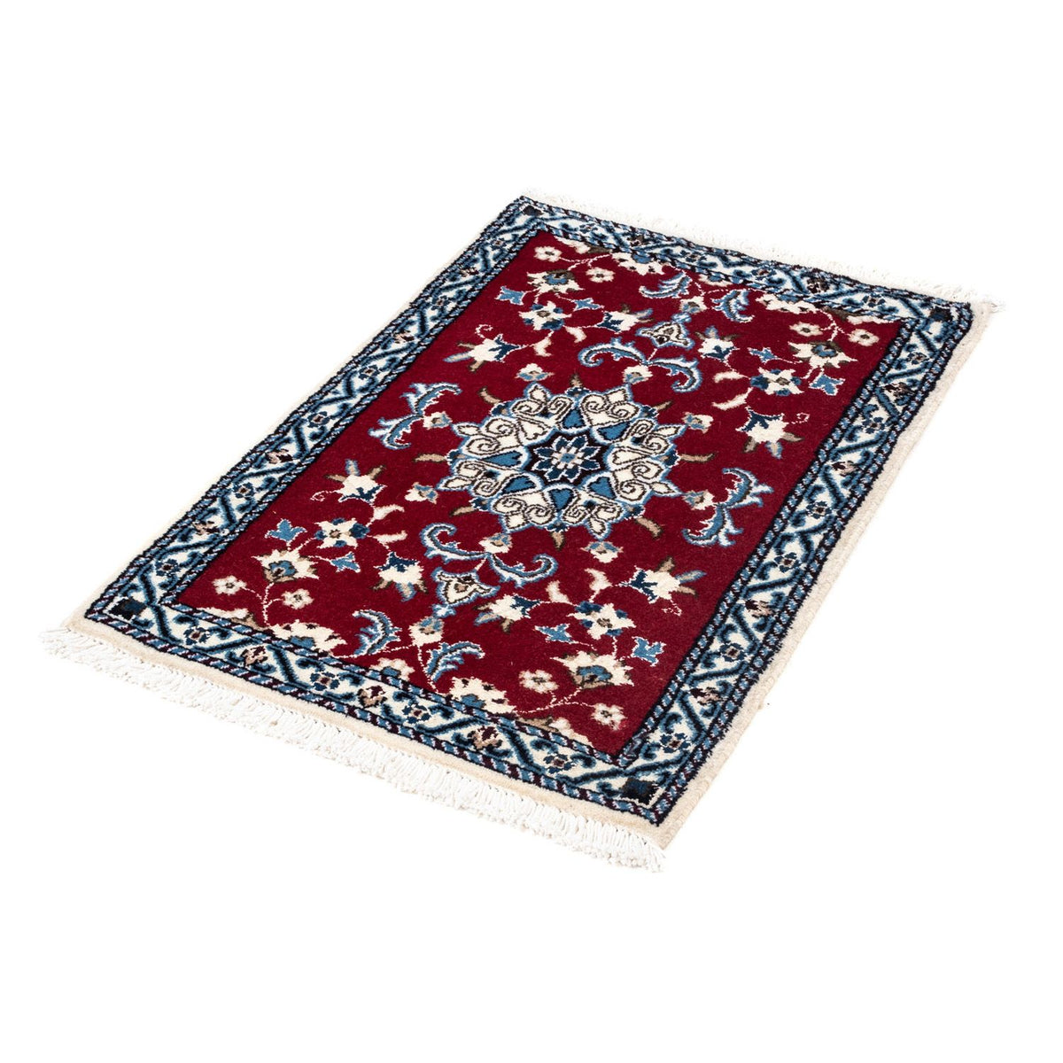 Perser Rug - Nain - 90 x 60 cm - dark red