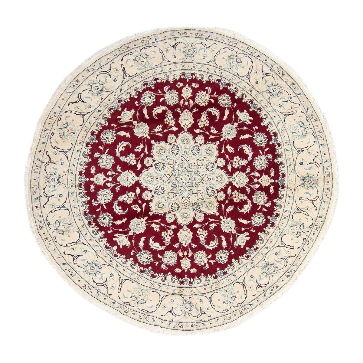 Perser Rug - Nain round  - 245 x 245 cm - dark red