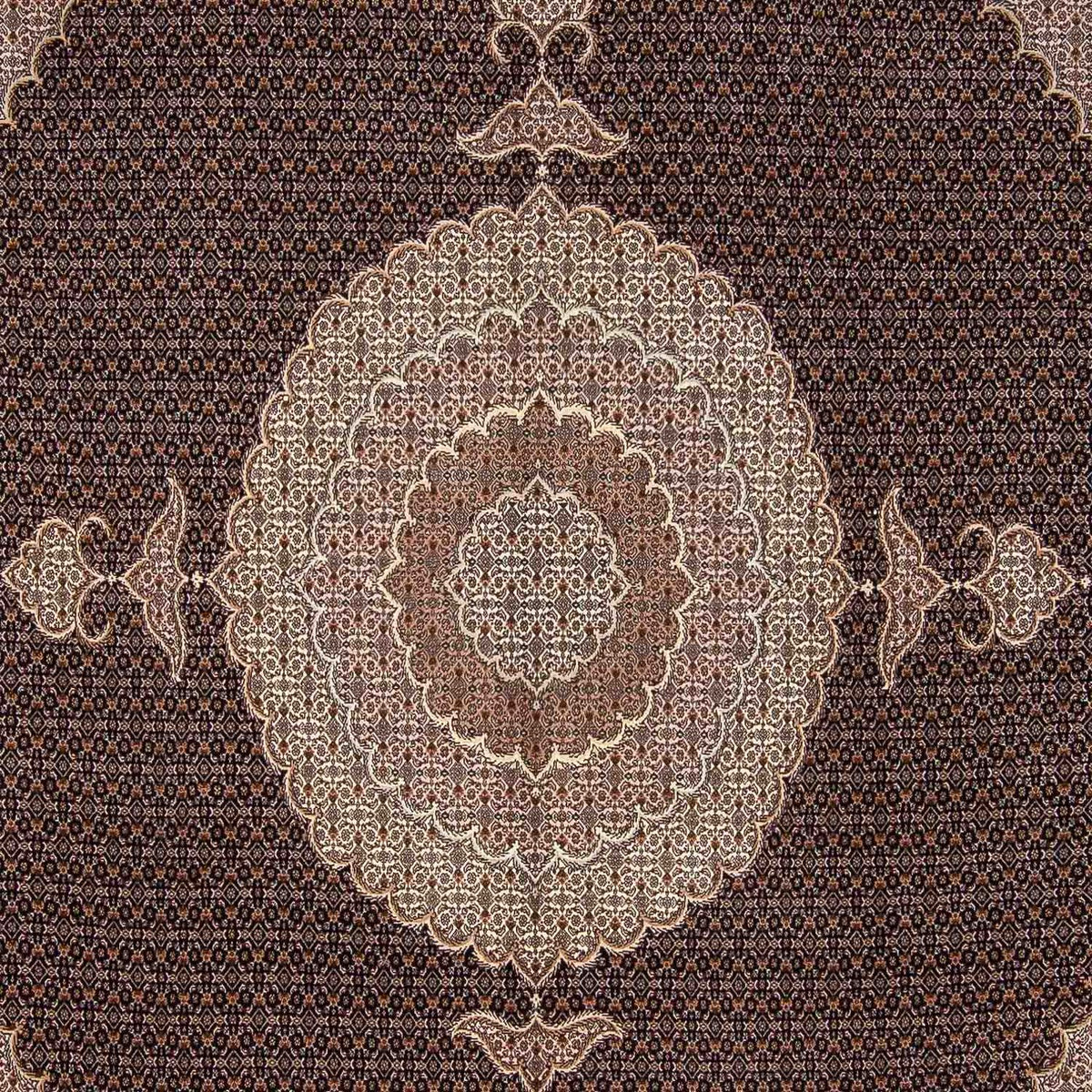 Perser Rug - Tabriz square  - 315 x 298 cm - dark brown