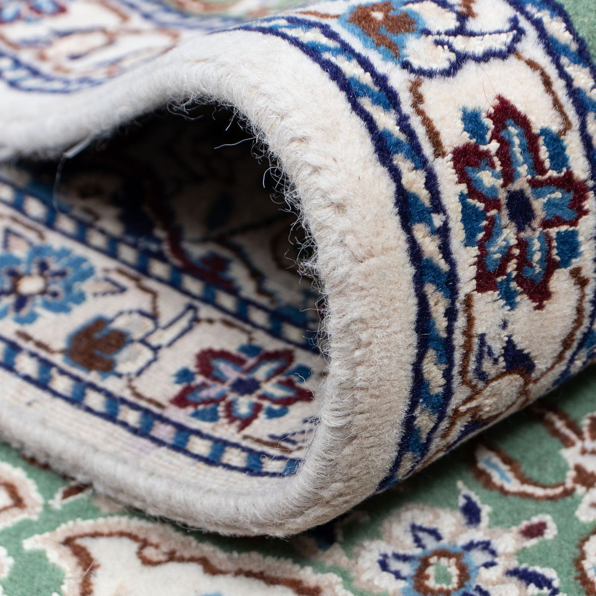 Runner Perser Rug - Nain - Royal - 410 x 62 cm - green