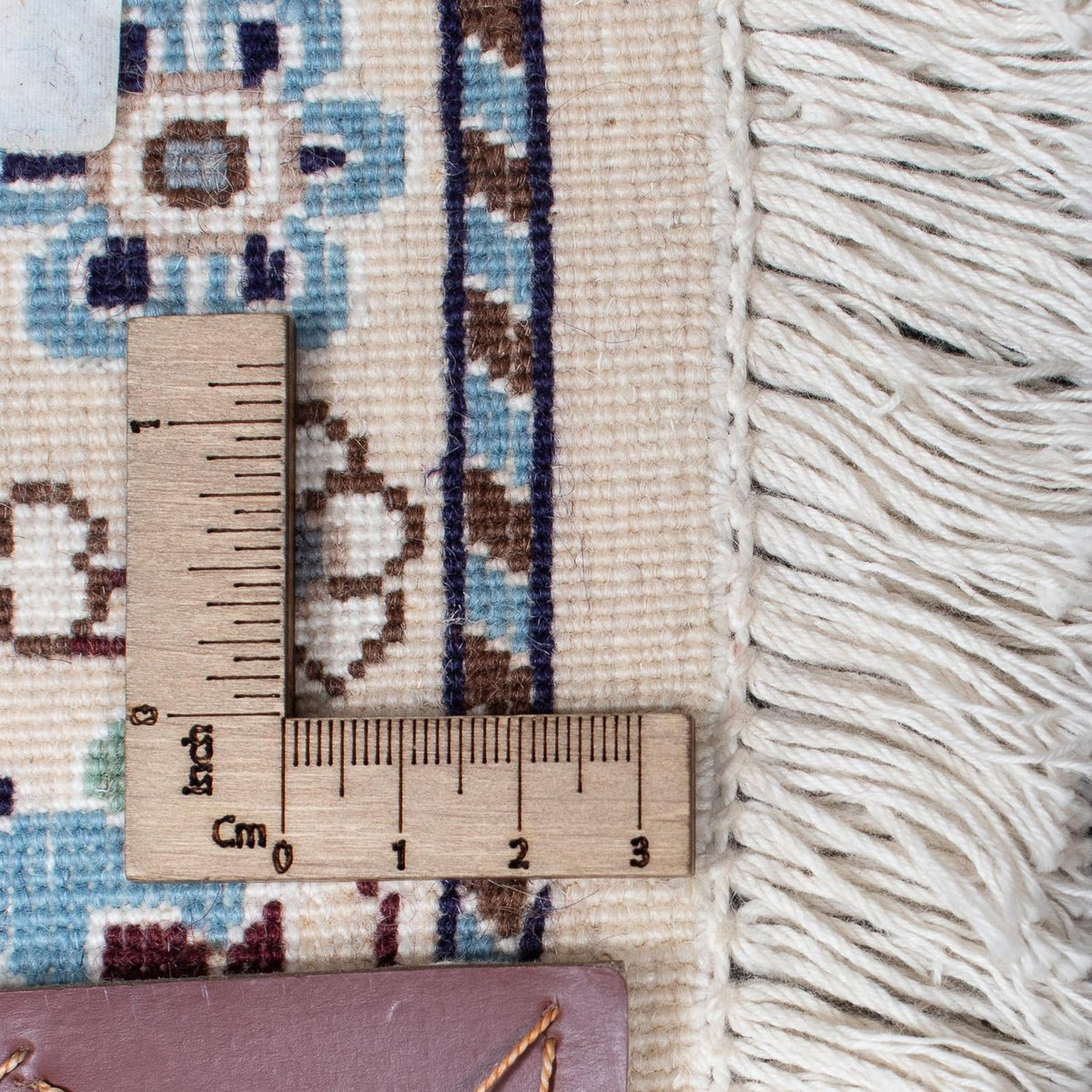 Runner Perser Rug - Nain - Royal - 394 x 88 cm - light blue