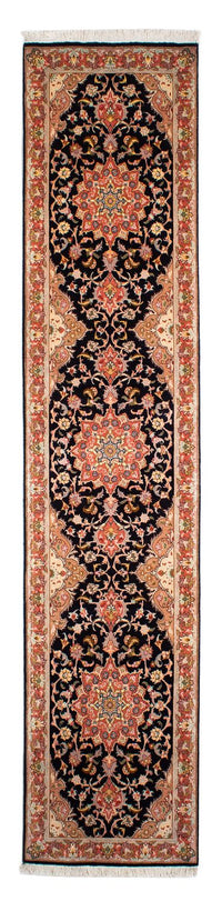 Runner Perser Rug - Tabriz - Royal - 303 x 68 cm - dark blue