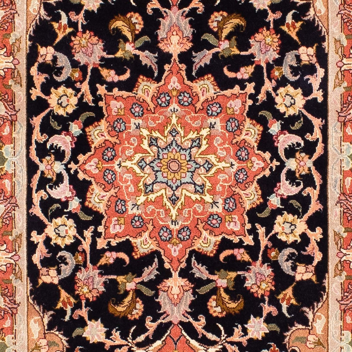 Runner Perser Rug - Tabriz - Royal - 303 x 68 cm - dark blue