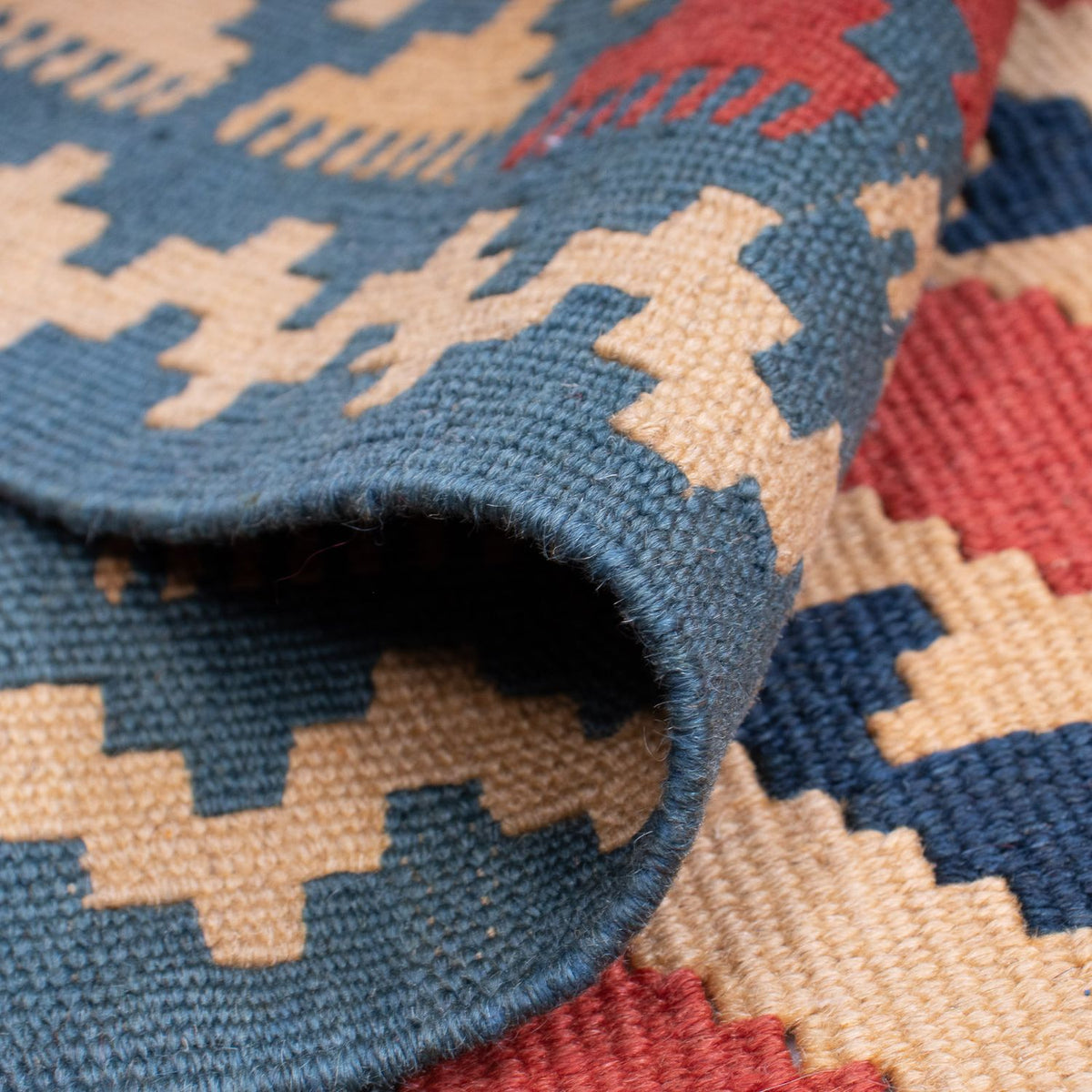 Kelim Rug - Oriental - 155 x 117 cm - blue