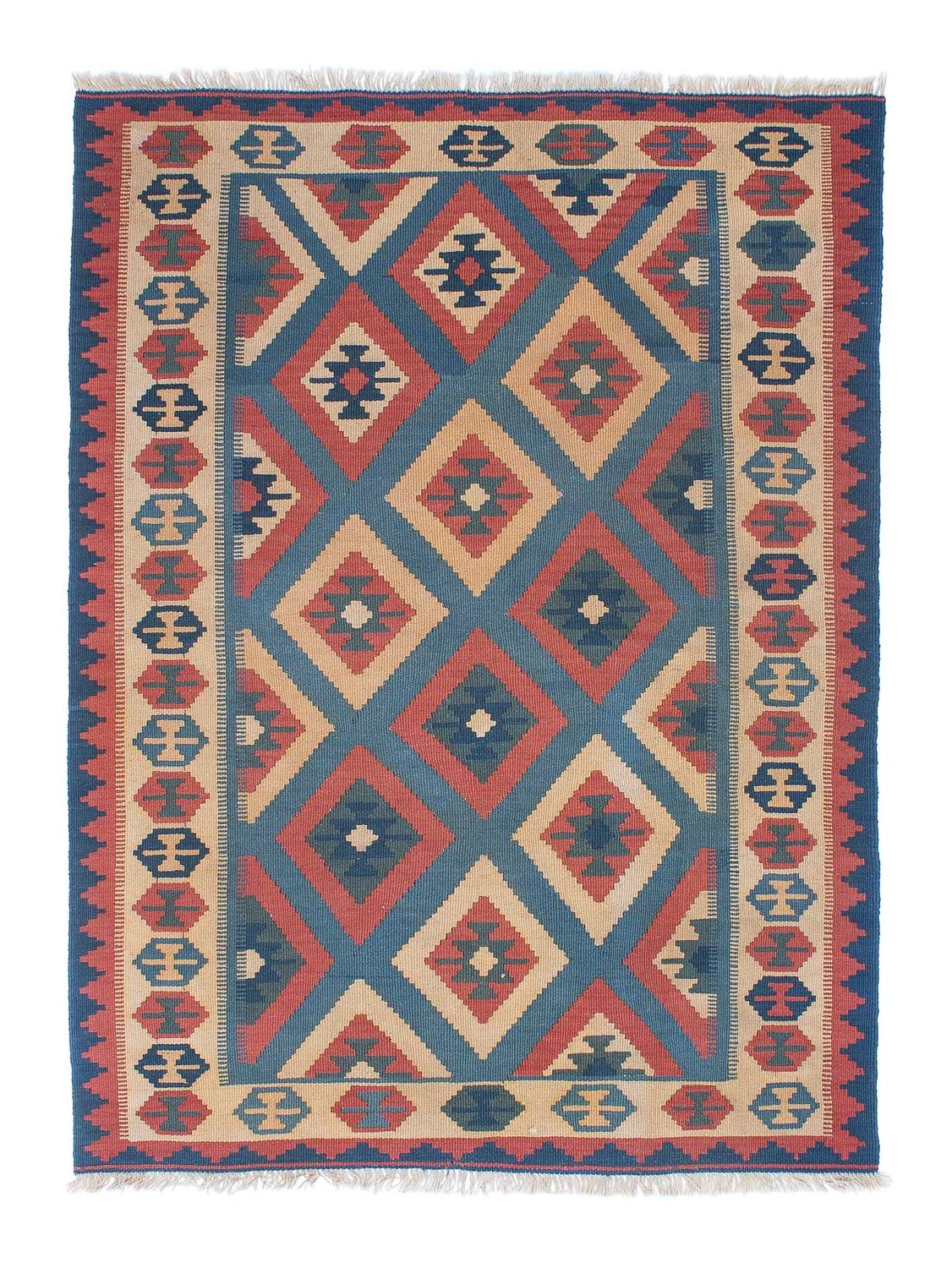 Kelim Rug - Oriental - 172 x 125 cm - blue