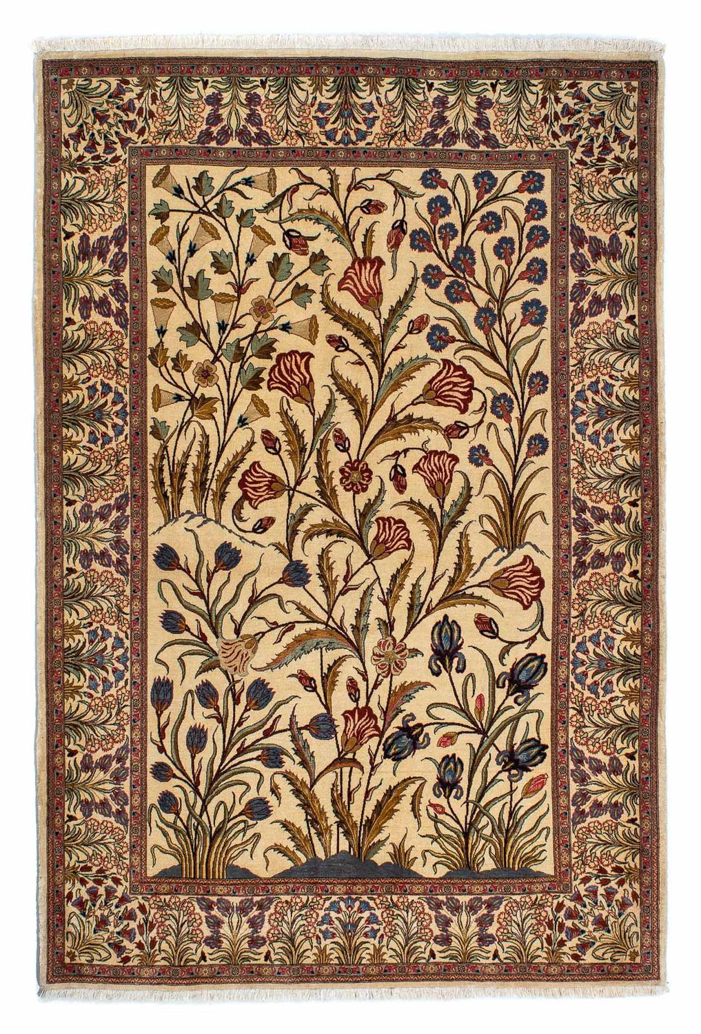 Perser Rug - Ghom - 206 x 142 cm - light brown