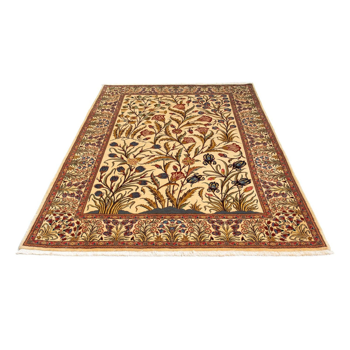 Perser Rug - Ghom - 206 x 142 cm - light brown
