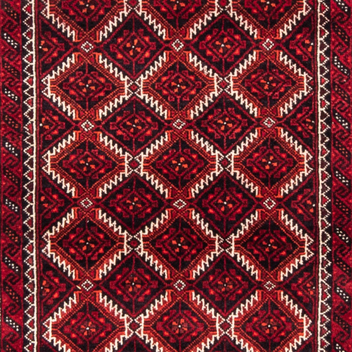 Runner Belutsch Rug - 248 x 117 cm - dark red