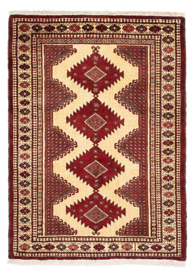 Turkaman Rug - 133 x 92 cm - dark red