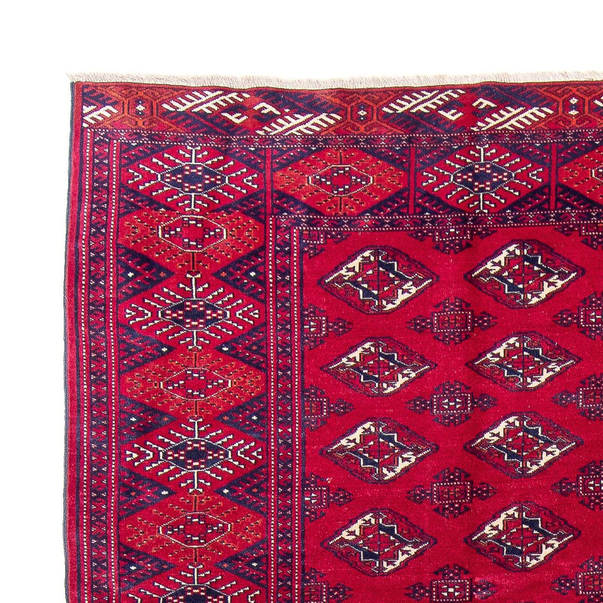 Turkaman Rug - 300 x 228 cm - dark red
