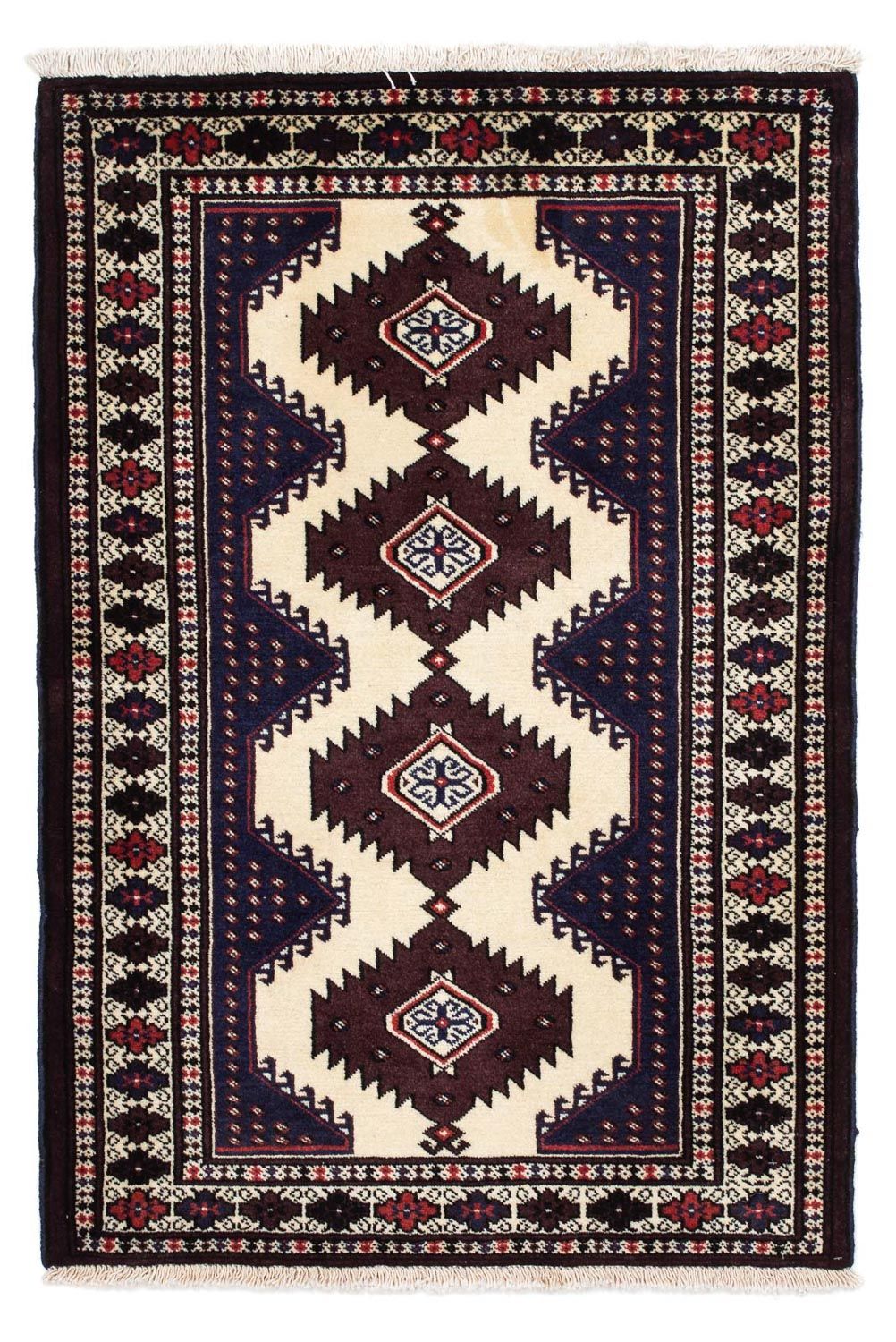 Turkaman Rug - 133 x 86 cm - multicolored