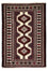 Turkaman Rug - 135 x 90 cm - dark red