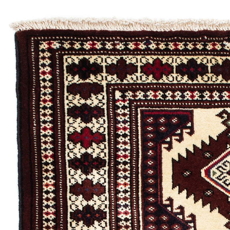 Turkaman Rug - 135 x 90 cm - dark red