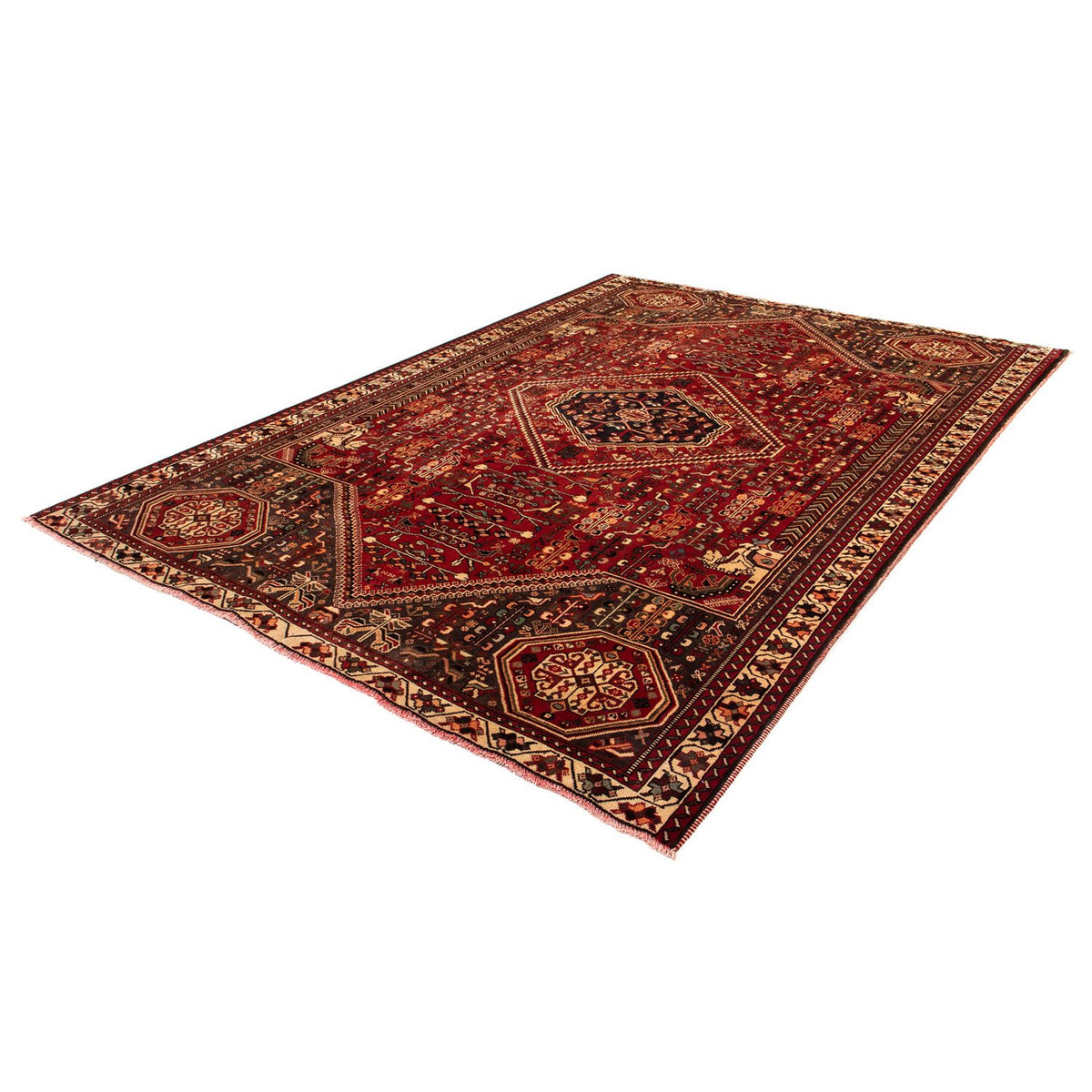 Perser Rug - Nomadic - 289 x 196 cm - dark red