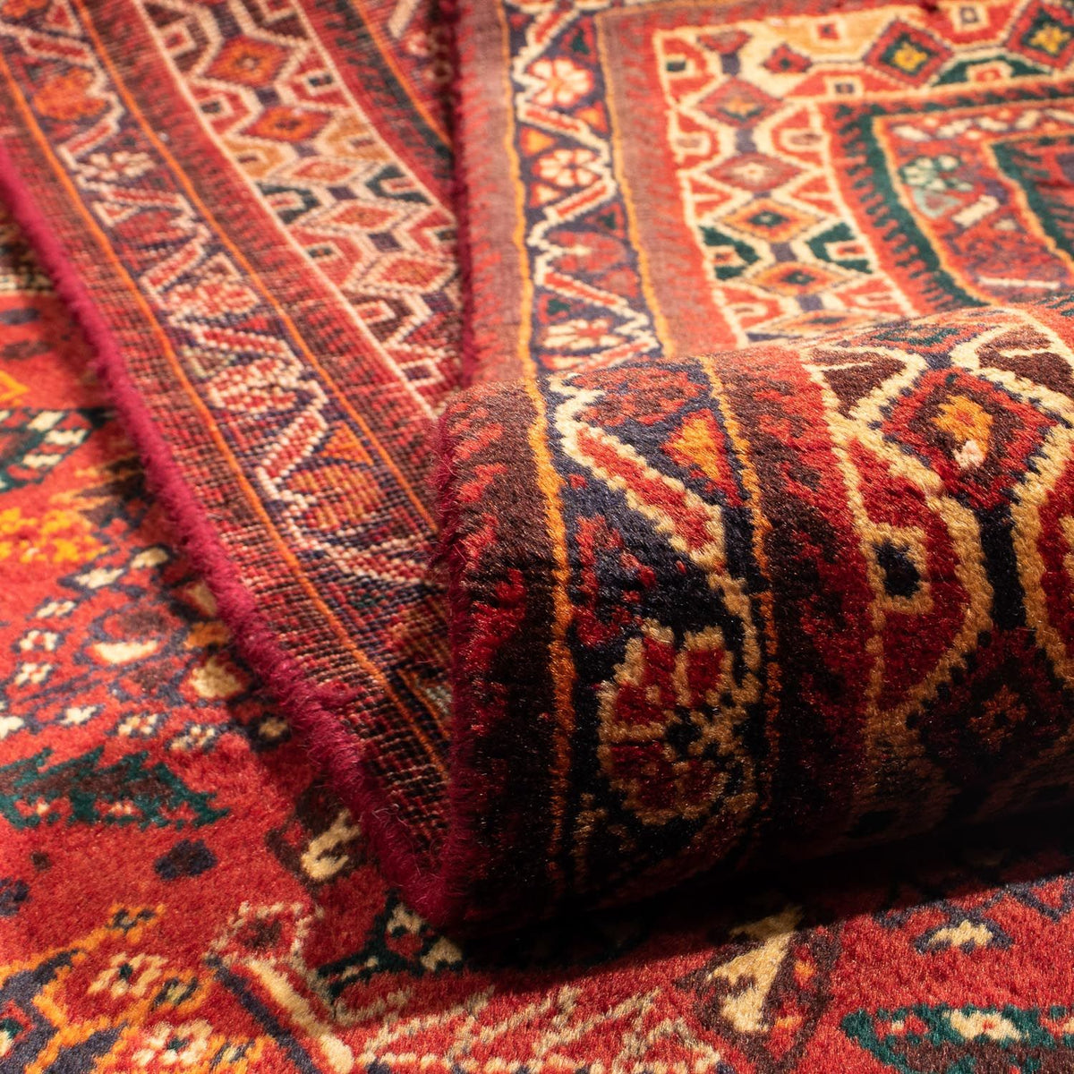 Perser Rug - Nomadic - 294 x 190 cm - dark red