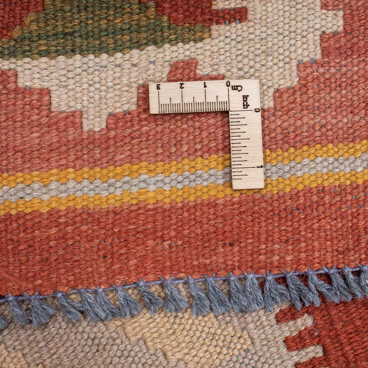 Runner Kelim Rug - Splash - 306 x 82 cm - light red