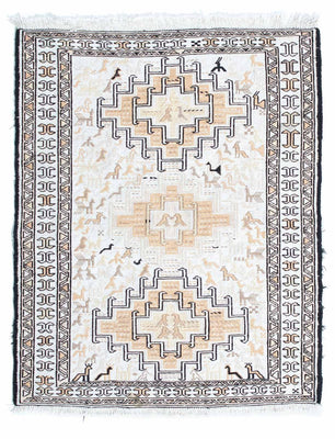 Kelim Rug - Oriental - 95 x 71 cm - beige