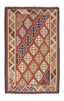 Kelim Rug - Oriental - 188 x 118 cm - dark red