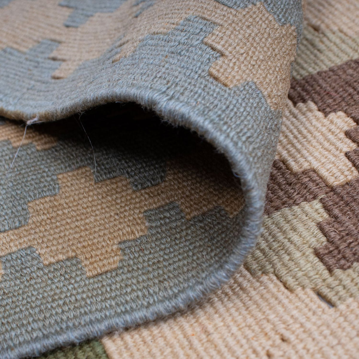 Kelim Rug - Oriental - 187 x 152 cm - light brown