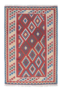Kelim Rug - Oriental - 186 x 125 cm - dark red