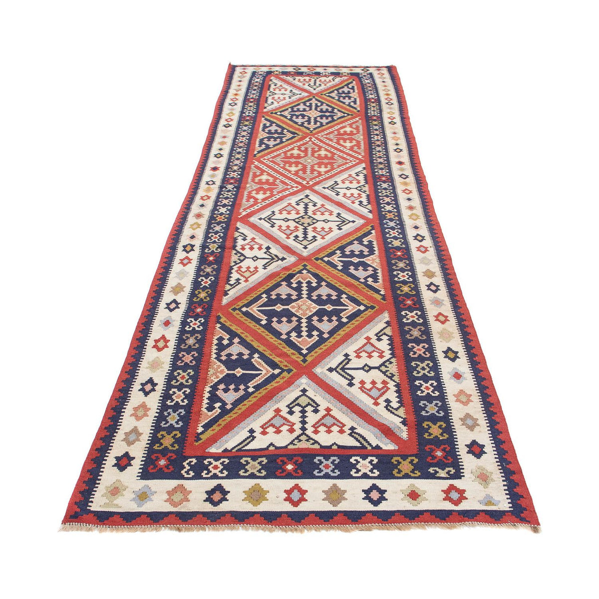 Runner Kelim Rug - Oriental - 384 x 100 cm - multicolored