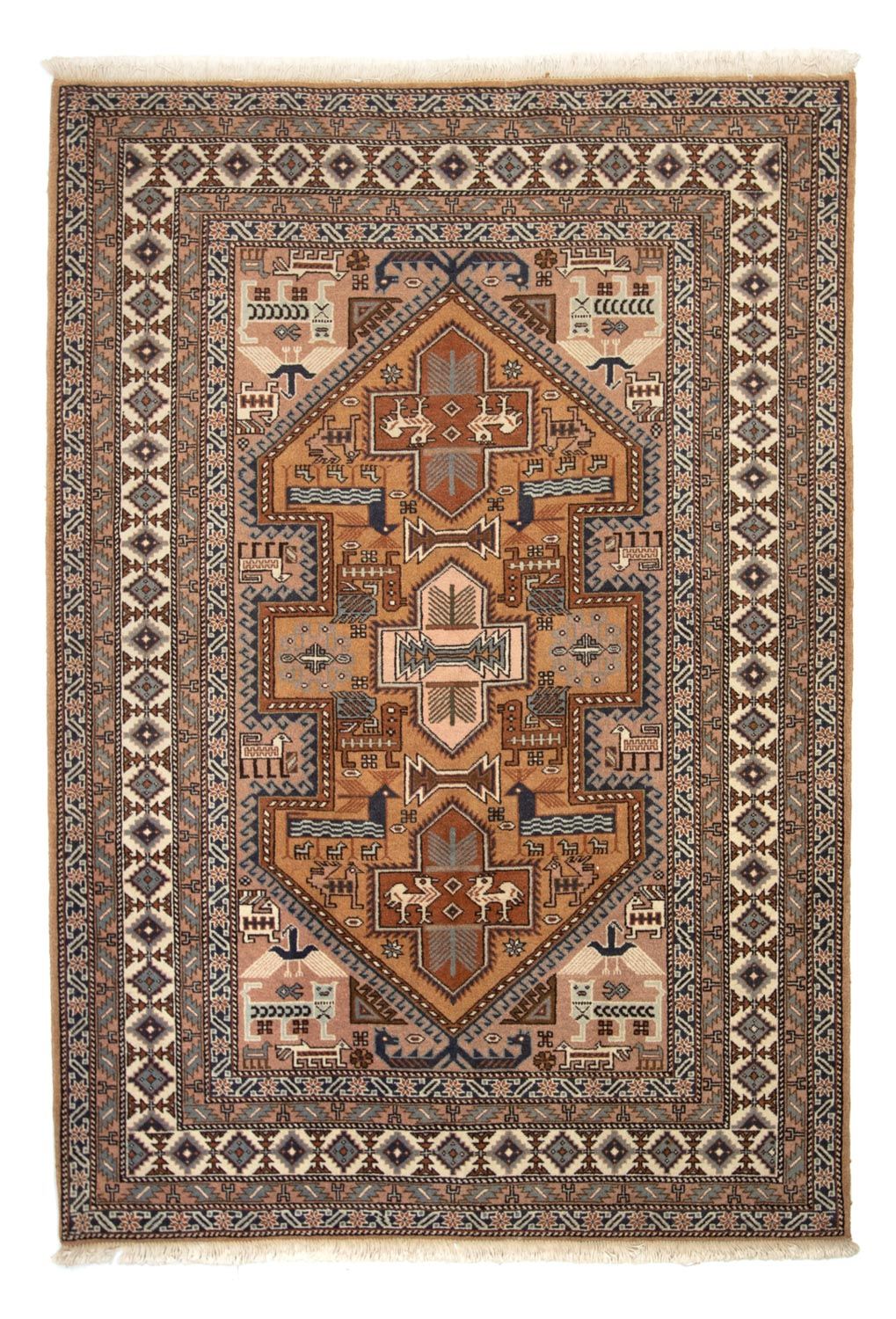 Perser Rug - Nomadic - 197 x 144 cm - light brown