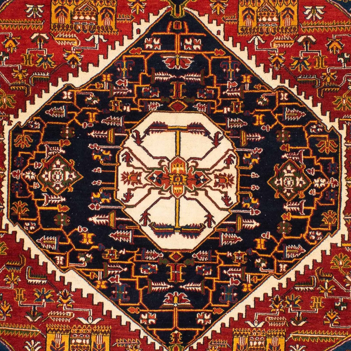 Gabbeh Rug - Kashkuli Perser - 200 x 180 cm - dark red