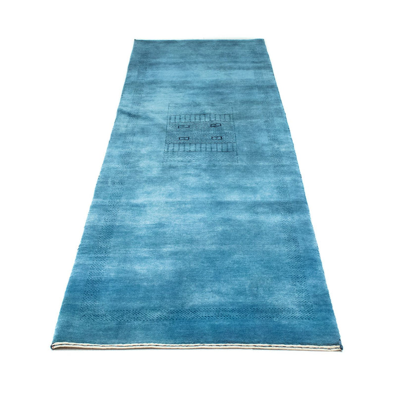 Runner Gabbeh Rug - Loribaft Perser - 246 x 77 cm - blue