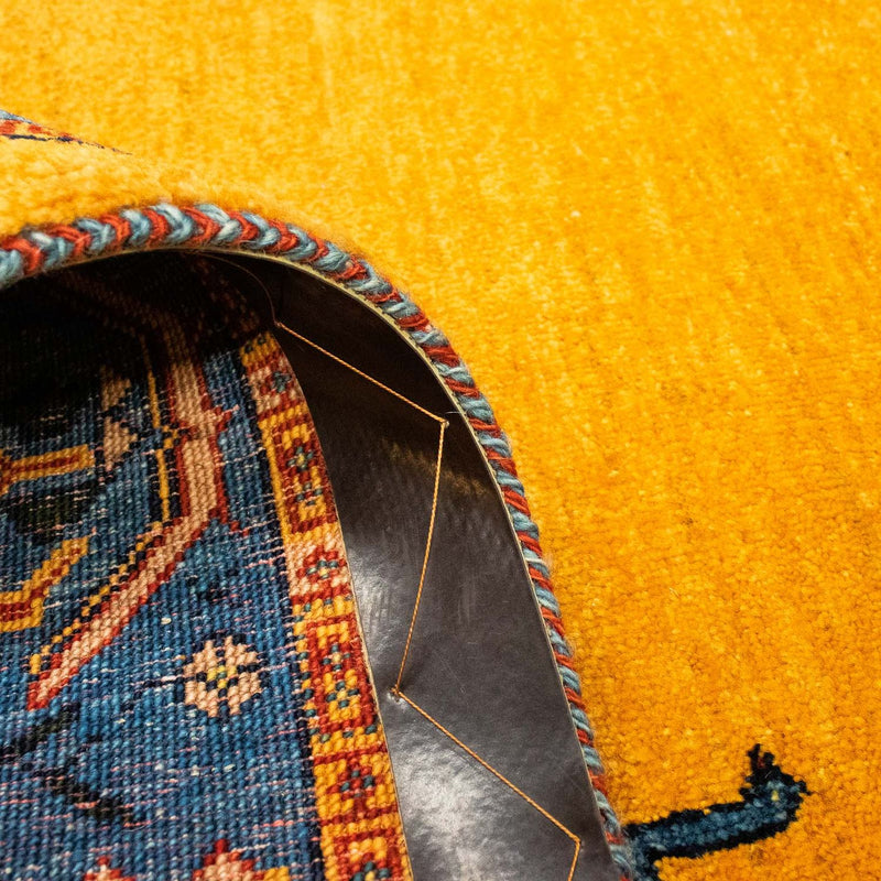 Gabbeh Rug - Loribaft Perser - 143 x 109 cm - gold