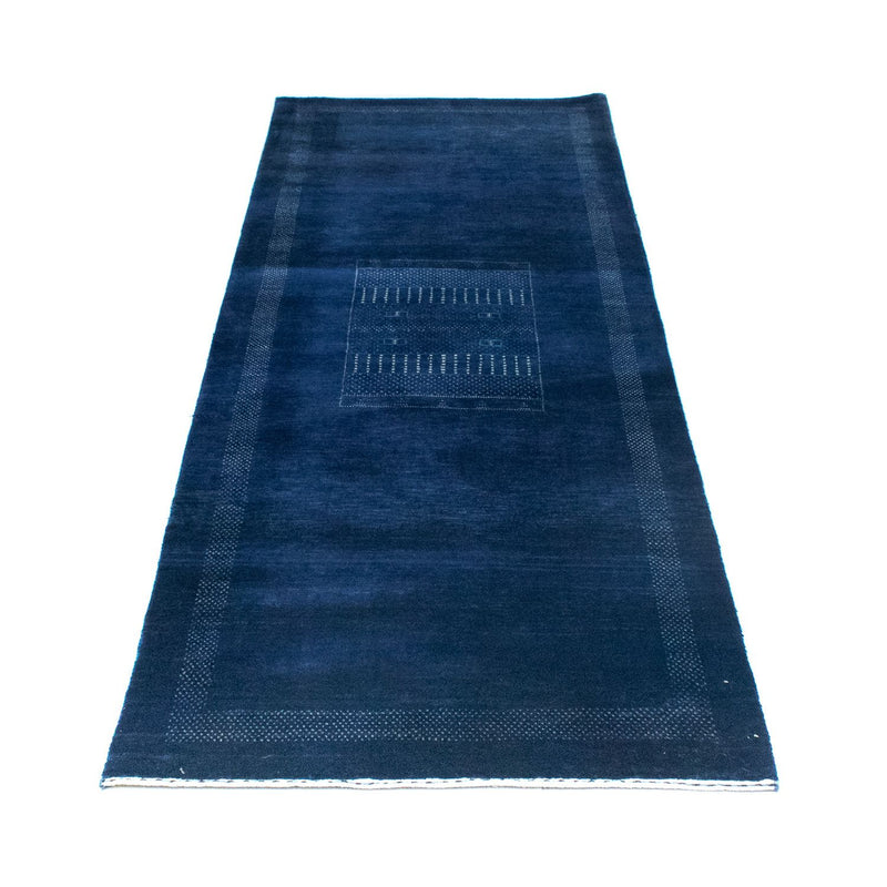 Runner Gabbeh Rug - Loribaft Perser - 242 x 80 cm - dark blue