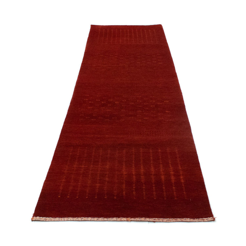 Runner Gabbeh Rug - Loribaft Perser - 307 x 80 cm - red