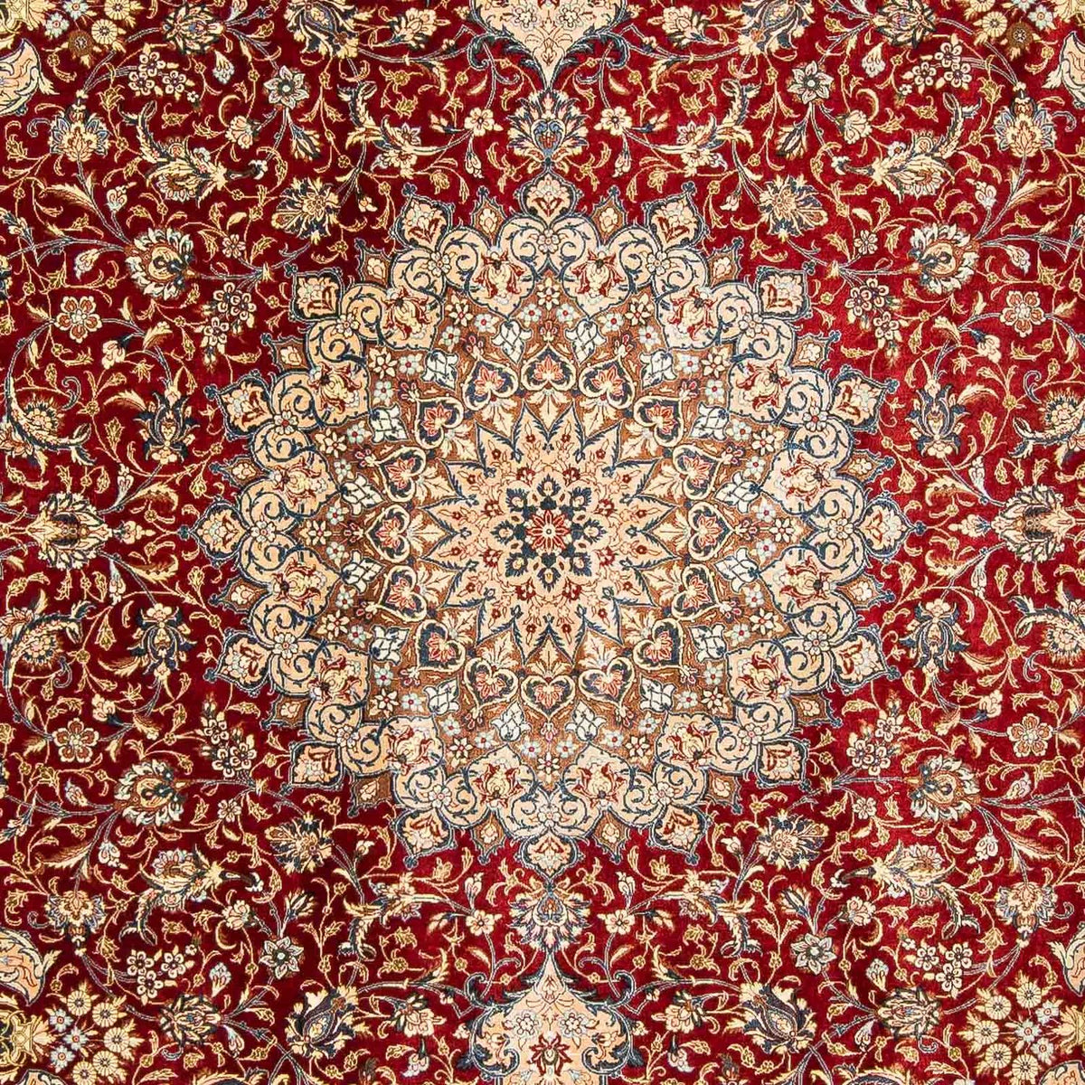 Perser Rug - Ghom - 296 x 198 cm - dark red