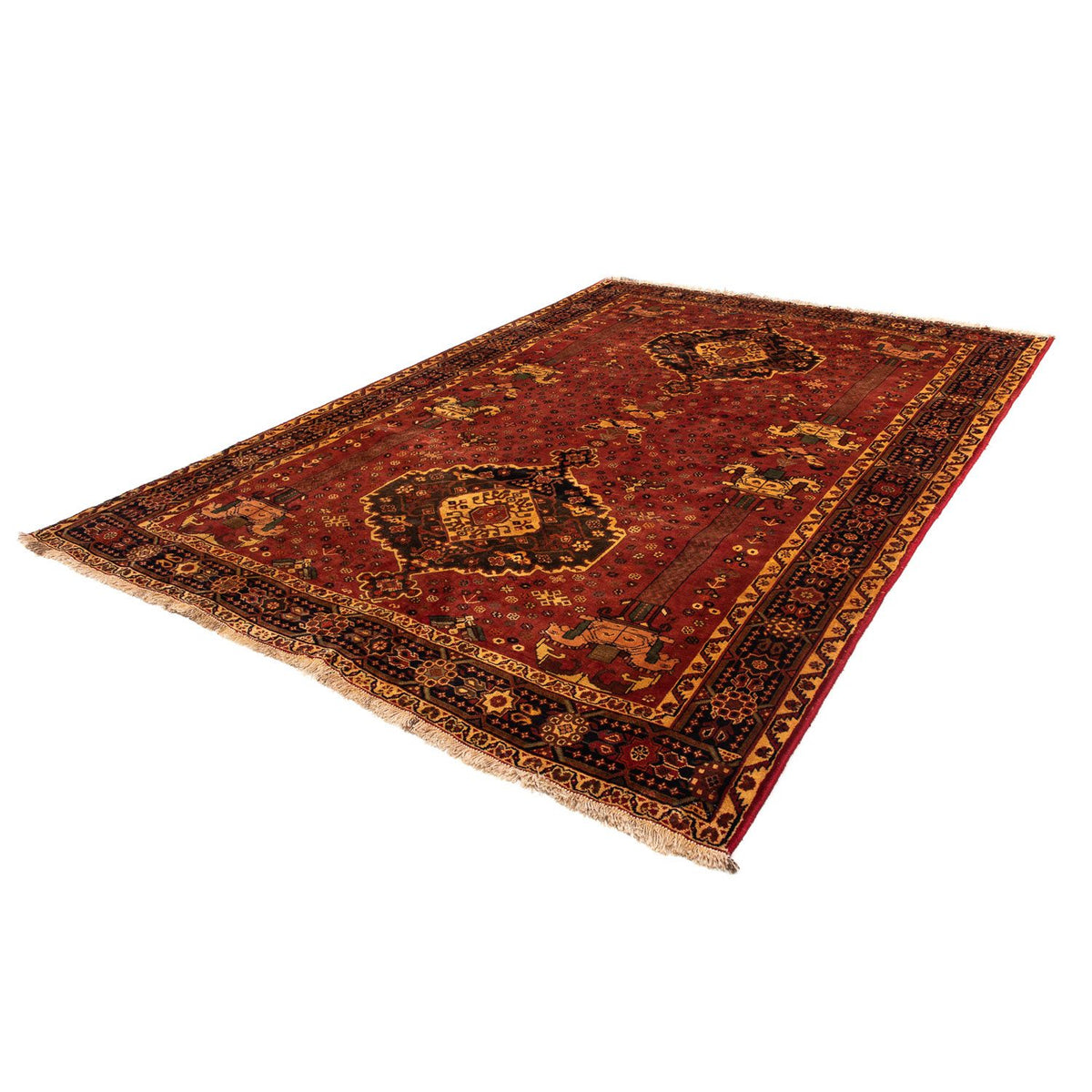 Perser Rug - Nomadic - 307 x 206 cm - dark red