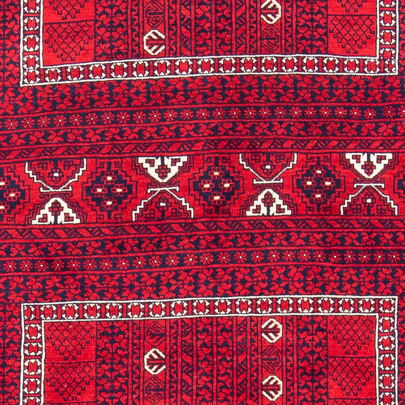 Turkaman Rug - 233 x 157 cm - dark red