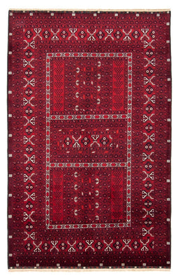 Turkaman Rug - 246 x 157 cm - dark red